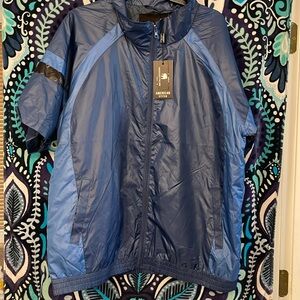 NWT American Stitch short sleeve nylon zip jacket